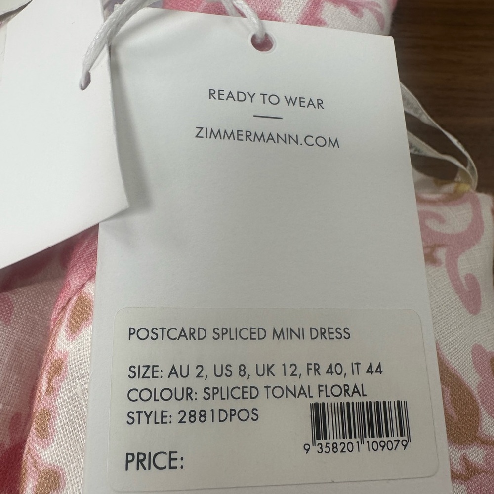 Zimmermann Spliced Tonal Floral Mini Dress - Picture 4 of 4